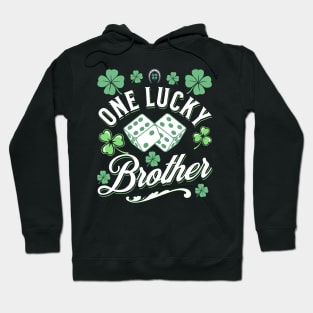 One Lucky Brother St Patricks Day Clover Dice Green Irish Hoodie